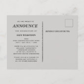 大学院マガジンカバースタイル写真卒業 案内ポストカード (裏面)