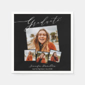 大学院ミニマル写真卒業パーティー スタンダードカクテルナプキン (正面)