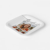 大学院ミニマル写真卒業パーティー ペーパープレート (傾斜あり)