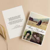 大学院モダンの愛とスクリプ感謝していトの写真 サンキューカード