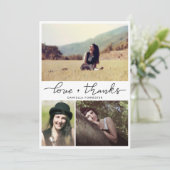 大学院モダンの愛とスクリプ感謝していトの写真 サンキューカード (スタンド正面)