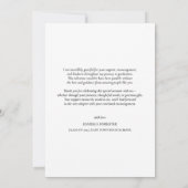 大学院モダンの愛とスクリプ感謝していトの写真 サンキューカード (裏面)