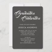 大学院モダンの編集可能写真 |卒業 招待状 (裏面)