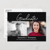 大学院モダンの脚本と今の卒業写真 案内ポストカード (正面/裏面)