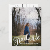 大学院モダンの脚本 | 写真の日付を保存 案内ポストカード (正面/裏面)