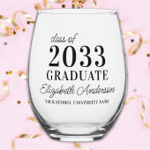 大学院モダンカスタム写真学校卒業 ステムなしワイングラス