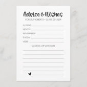 大学院モダンカードのアドバイスと願い エンクロージャーカード (正面)