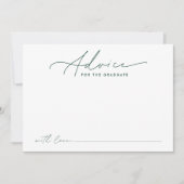 大学院モダンカード用の緑のスクリプトアドバイス (正面)