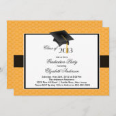 大学院モダンキャップ&タッセル卒業パーティー 招待状