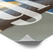 大学院モダンタイポグラフィシンプル写真 ポスター (角)