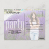 大学院モダンタイポグラフィ写真テンプレート ポストカード (裏面)