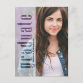 大学院モダンタイポグラフィ写真テンプレート ポストカード (正面)