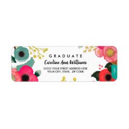 大学院モダンフローラ差出人住所ラベル ラベル