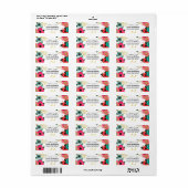 大学院モダンフローラ差出人住所ラベル ラベル (フルシート)