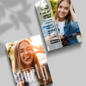 大学院モダンミニマル写真クールタイポグラフィ 案内状