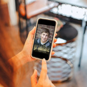 大学院モダンミニマル写真撮影タイポグラフィ金ゴールド 案内状