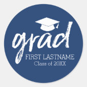 大学院モダンレタリング卒業 ラウンドシール (正面)