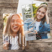 大学院モダン写真シンプルタイポグラフィ 招待状