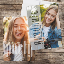 大学院モダン写真シンプルタイポグラフィ 招待状