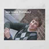 大学院モダン写真シンプル金ゴールド ポストカード (正面)