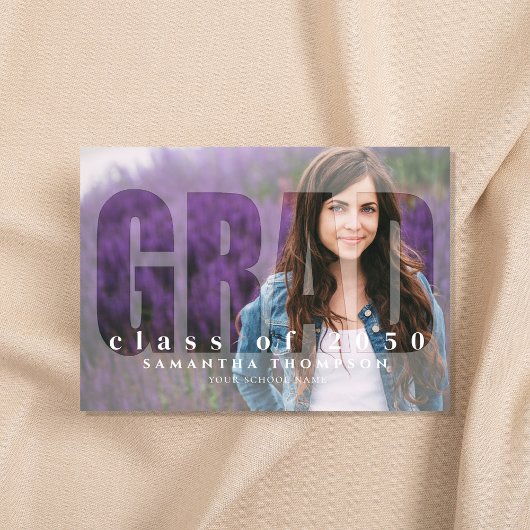 大学院モダン写真テンプレートタイポグラフィオーバーレイ 案内状