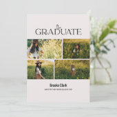大学院モダン写真ディスプレイ発表カード 案内状 (スタンド正面)