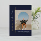 大学院モダン写真フォイル発表 箔招待状 (立ち正面)