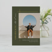 大学院モダン写真フォイル発表 箔招待状 (立ち正面)