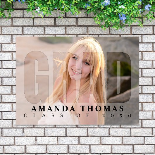 大学院モダン写真ミニマルタイポグラフィ卒業 ポスター