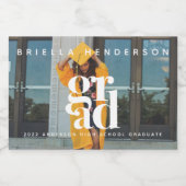 大学院モダン写真ミニ スパークリングワインラベル (シングルラベル)