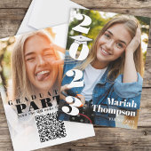 大学院モダン写真白黒タイポグラフィ 招待状