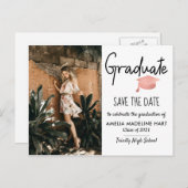 大学院モダン帽|写真を保存 案内ポストカード (正面/裏面)