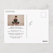 大学院モダン脚本シンプル第2写真卒業 ポストカード (裏面)