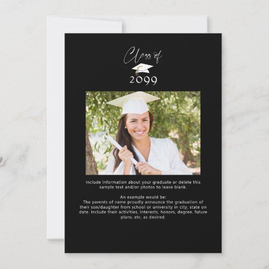 大学院モダン脚本2枚白黒 案内状 (裏面)