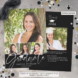 大学院モダン脚本5枚白黒 案内状