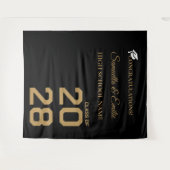 大学院モダン金ゴールド台本ツインエクセシデーションパーティー タペストリー (正面(横))