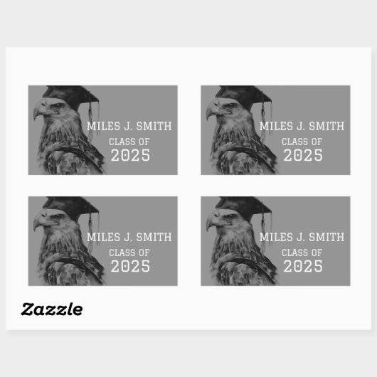 大学院ユニーク封筒用シールシール | イーグル 長方形シール (シート)