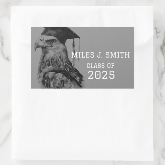 大学院ユニーク封筒用シールシール | イーグル 長方形シール (バッグ)