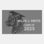 大学院ユニーク封筒用シールシール 長方形シール (正面)