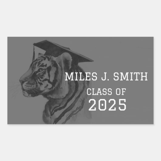 大学院ユニーク封筒用シールシール 長方形シール (正面)