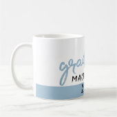 大学院ライトブルー |ロビンの卵ブラシスクリプト コーヒーマグカップ (左)