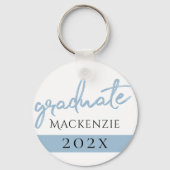 大学院ライトブルー |ロビンエッグブラシ キーホルダー (裏面)