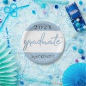 大学院ライトブルー |ロビンエッグブラシ ペーパープレート (パーティー)