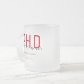 大学院レッドブラックデート名学位博士号 フロストグラスマグカップ (正面左)