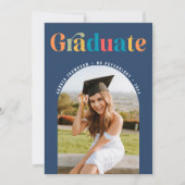 大学院レトロカラフルArch写真 案内状 (正面)