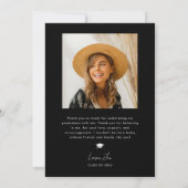 大学院レトロブラックアーチ卒業発表 サンキューカード (裏面)