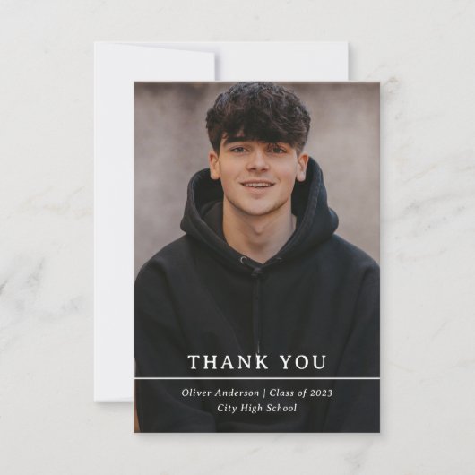 大学院写真とシンプル文字 | 2023年クラス サンキューカード (正面)