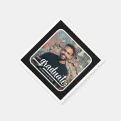 大学院写真はっきりした台本卒業パーティー スタンダードカクテルナプキン (角)