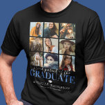 大学院写真コラージュTシャツを記念して Tシャツ<br><div class="desc">卒業式パーソナライズされたのtシャツは、卒業生の9写真のコラージュテンプレート、ことわざの「卒業生の親誇りを持った」、その名前、学校、学年を特徴としている。写真のヒント：アップロード前に写真を正方形に切り取り、被写体が結果の中心に最高のあることを確認。</div>