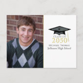 大学院写真シンプルミニマモダンリスト帽子 ポストカード (正面)